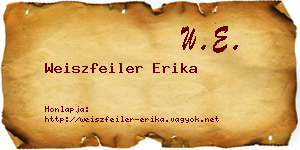 Weiszfeiler Erika névjegykártya